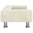 vidaXL krémszínű bársony gyerekkanapé 70 x 45 x 26,5 cm