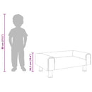 vidaXL krémszínű bársony gyerekkanapé 70 x 45 x 26,5 cm