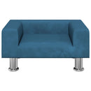 vidaXL kék bársony gyerekkanapé 50 x 40 x 26,5 cm