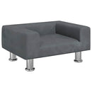 vidaXL sötétszürke bársony gyerekkanapé 50 x 45 x 26,5 cm