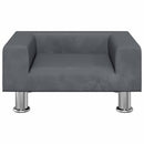 vidaXL sötétszürke bársony gyerekkanapé 50 x 45 x 26,5 cm
