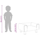 vidaXL fekete bársony gyerekkanapé 50 x 45 x 26,5 cm