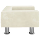 vidaXL krémszínű bársony gyerekkanapé 50 x 45 x 26,5 cm