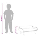 vidaXL világosszürke szövet gyerekkanapé 70 x 40 x 24 cm