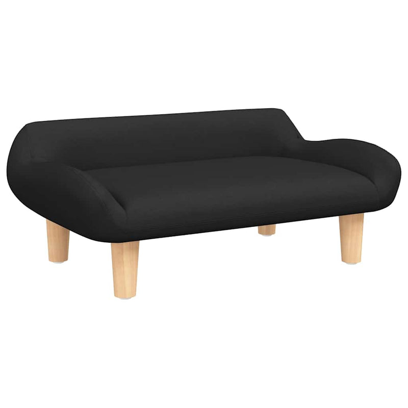 vidaXL fekete szövet gyerekkanapé 70 x 40 x 24 cm