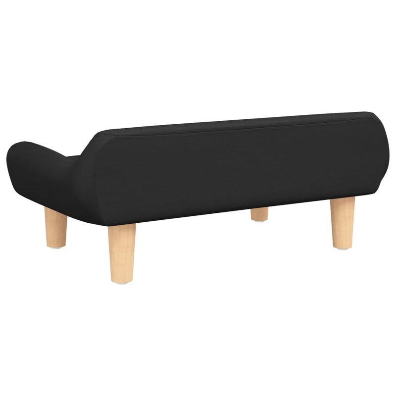 vidaXL fekete szövet gyerekkanapé 70 x 40 x 24 cm