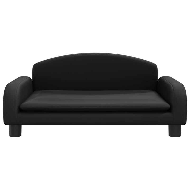 vidaXL fekete gyerek műbőrkanapé 70 x 45 x 30 cm
