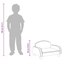 vidaXL fekete gyerek műbőrkanapé 50 x 40 x 30 cm