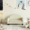 vidaXL krémszínű gyerek műbőrkanapé 50 x 40 x 30 cm