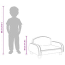 vidaXL barna gyerek műbőrkanapé 50 x 40 x 30 cm