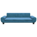 vidaXL kék bársony gyerekkanapé 100 x 54 x 33 cm