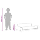 vidaXL világosszürke bársony gyerekkanapé 100 x 54 x 33 cm