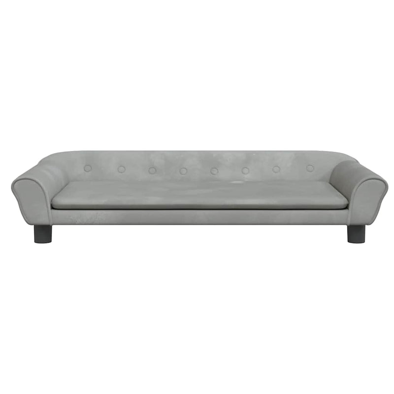 vidaXL világosszürke bársony gyerekkanapé 100 x 50 x 26 cm