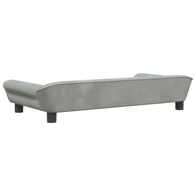 vidaXL világosszürke bársony gyerekkanapé 100 x 50 x 26 cm