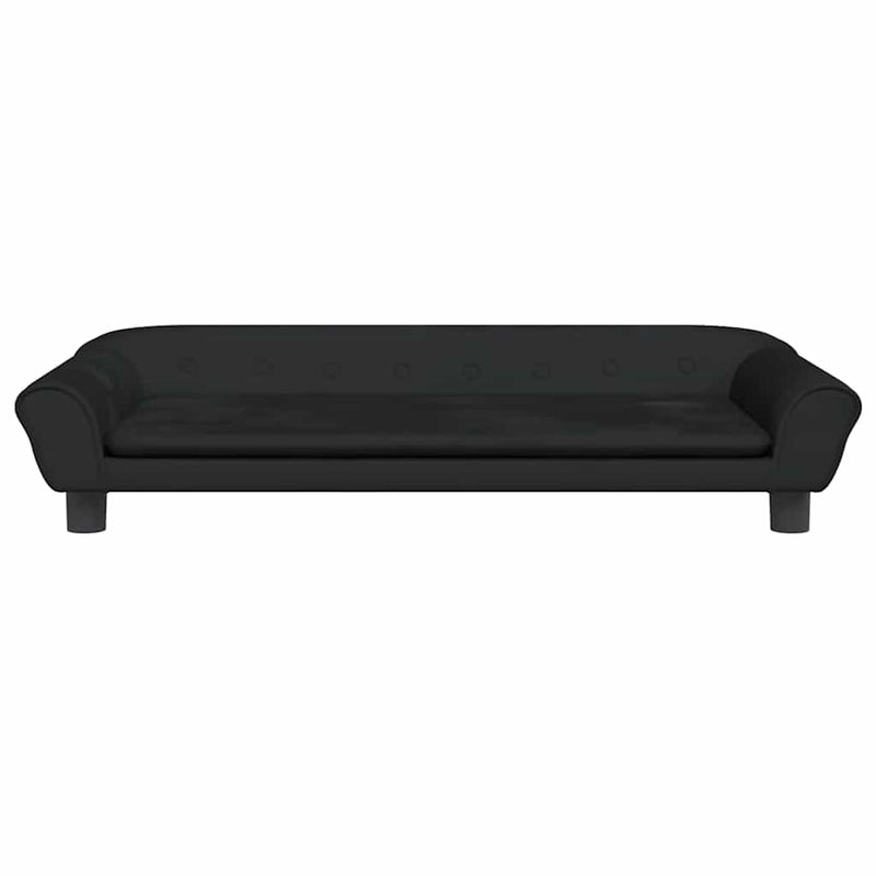 vidaXL fekete bársony gyerekkanapé 100 x 50 x 26 cm