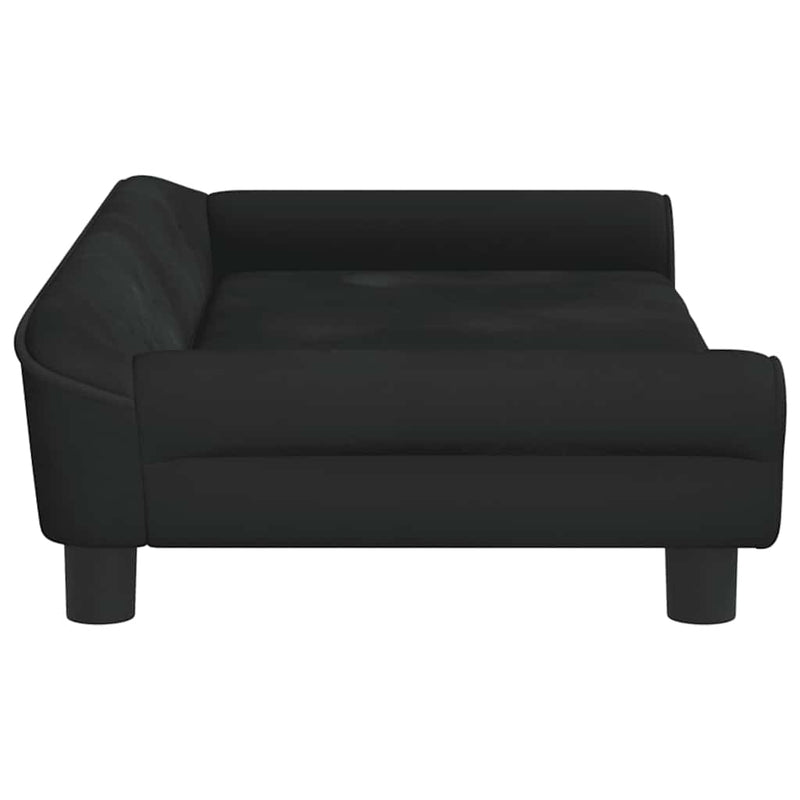 vidaXL fekete bársony gyerekkanapé 100 x 50 x 26 cm
