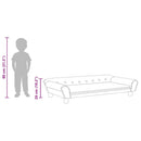 vidaXL barna bársony gyerekkanapé 100 x 50 x 26 cm