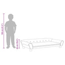 vidaXL krémszínű bársony gyerekkanapé 100 x 50 x 26 cm