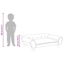 vidaXL kék bársony gyerekkanapé 70 x 45 x 26 cm