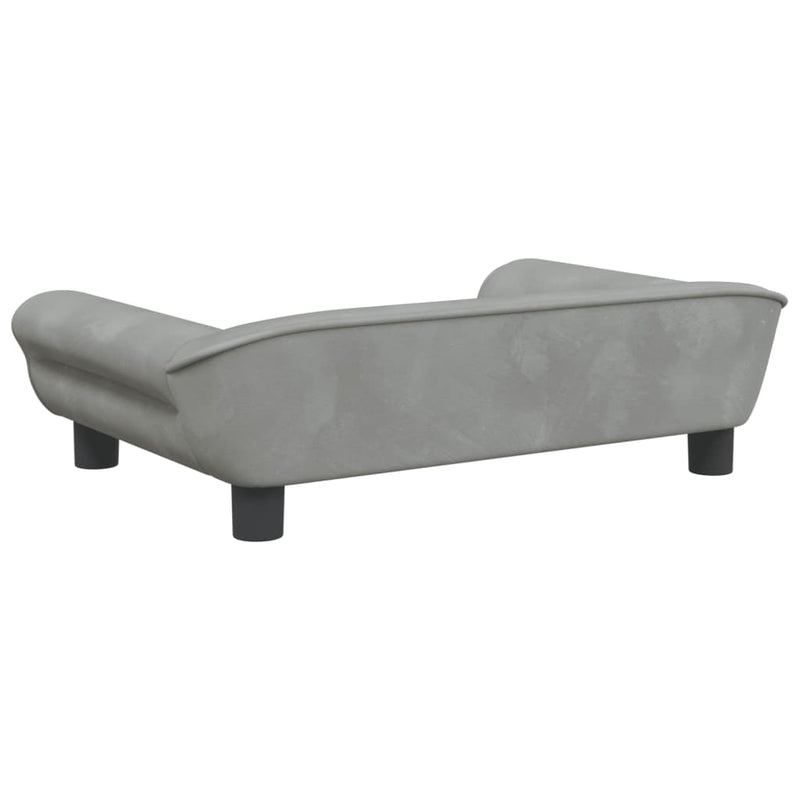 vidaXL világosszürke bársony gyerekkanapé 70 x 45 x 26 cm