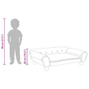 vidaXL világosszürke bársony gyerekkanapé 70 x 45 x 26 cm