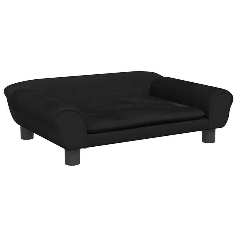 vidaXL fekete bársony gyerekkanapé 70 x 45 x 26 cm