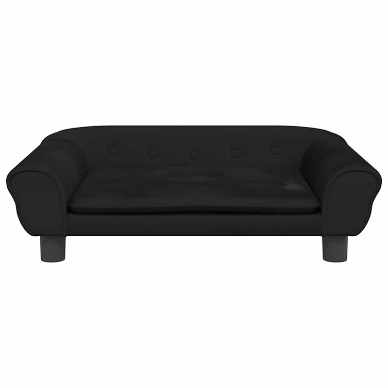 vidaXL fekete bársony gyerekkanapé 70 x 45 x 26 cm