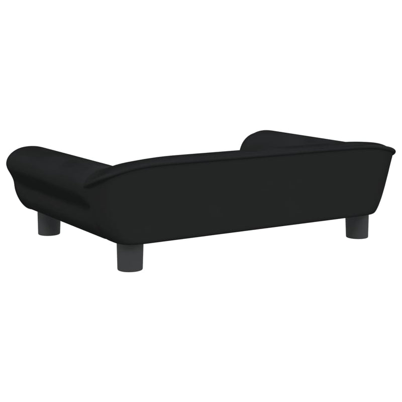 vidaXL fekete bársony gyerekkanapé 70 x 45 x 26 cm