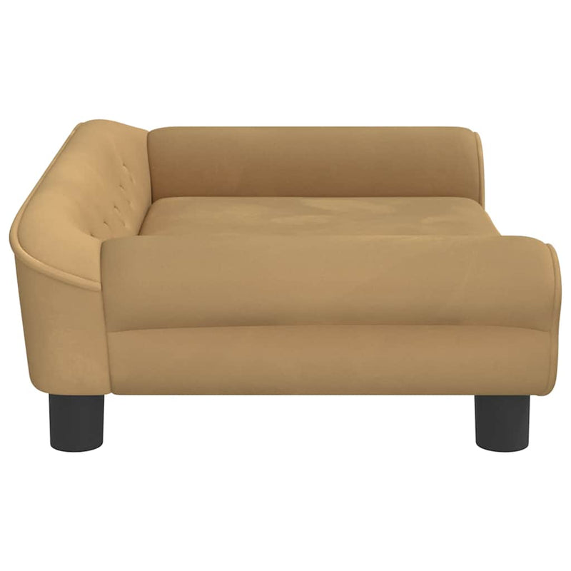 vidaXL barna bársony gyerekkanapé 70 x 45 x 26 cm