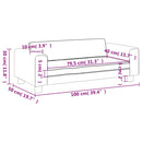 vidaXL kék gyerek bársonykanapé lábzsámollyal 100x50x30 cm
