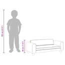 vidaXL világosszürke gyerek bársonykanapé lábtartóval 100x50x30 cm