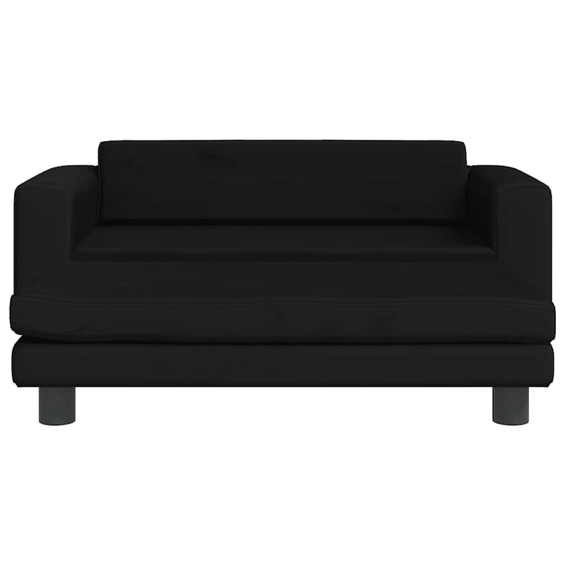 vidaXL kék gyerek bársonykanapé lábzsámollyal 100x50x30 cm