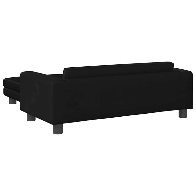 vidaXL kék gyerek bársonykanapé lábzsámollyal 100x50x30 cm