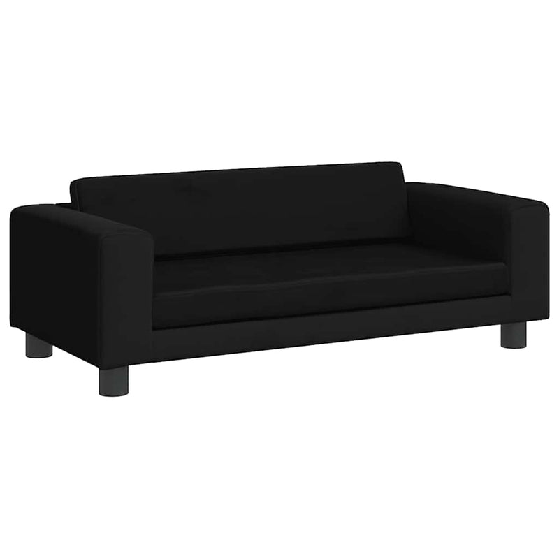 vidaXL kék gyerek bársonykanapé lábzsámollyal 100x50x30 cm