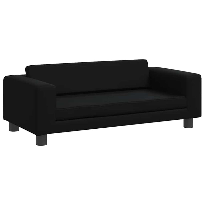 vidaXL fekete gyerek bársonykanapé lábzsámollyal 100x50x30 cm