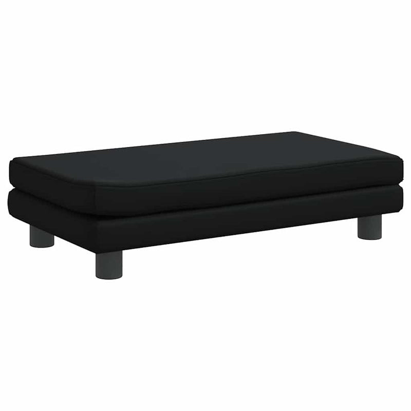 vidaXL fekete gyerek bársonykanapé lábzsámollyal 100x50x30 cm