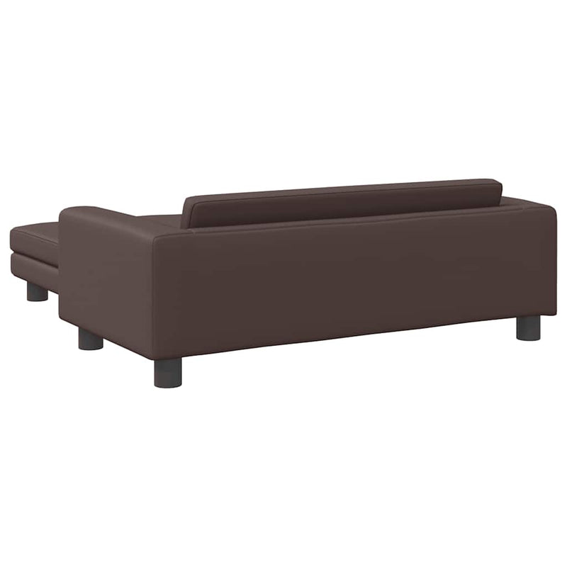 vidaXL barna gyerek bársonykanapé lábzsámollyal 100x50x30 cm