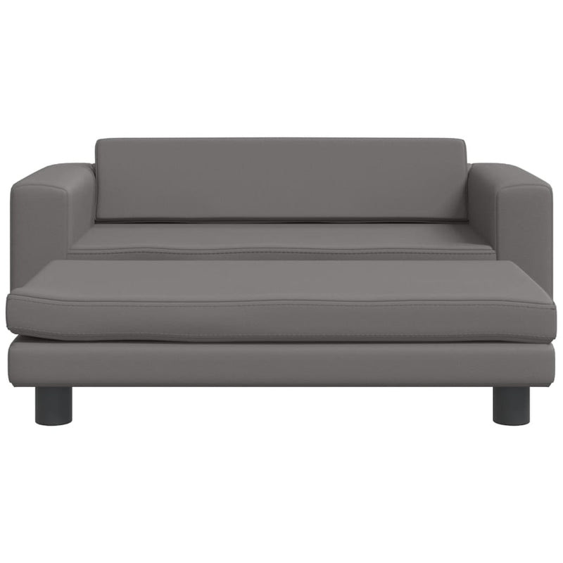 vidaXL szürke gyerek bársonykanapé lábzsámollyal 100x50x30 cm