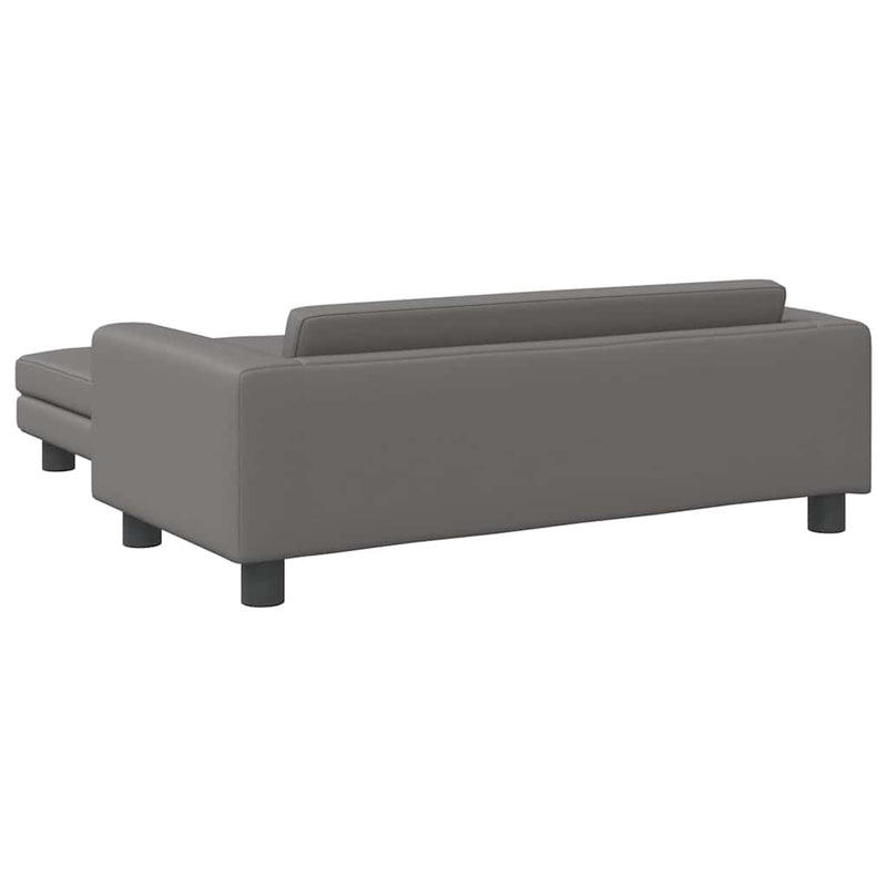 vidaXL szürke gyerek bársonykanapé lábzsámollyal 100x50x30 cm