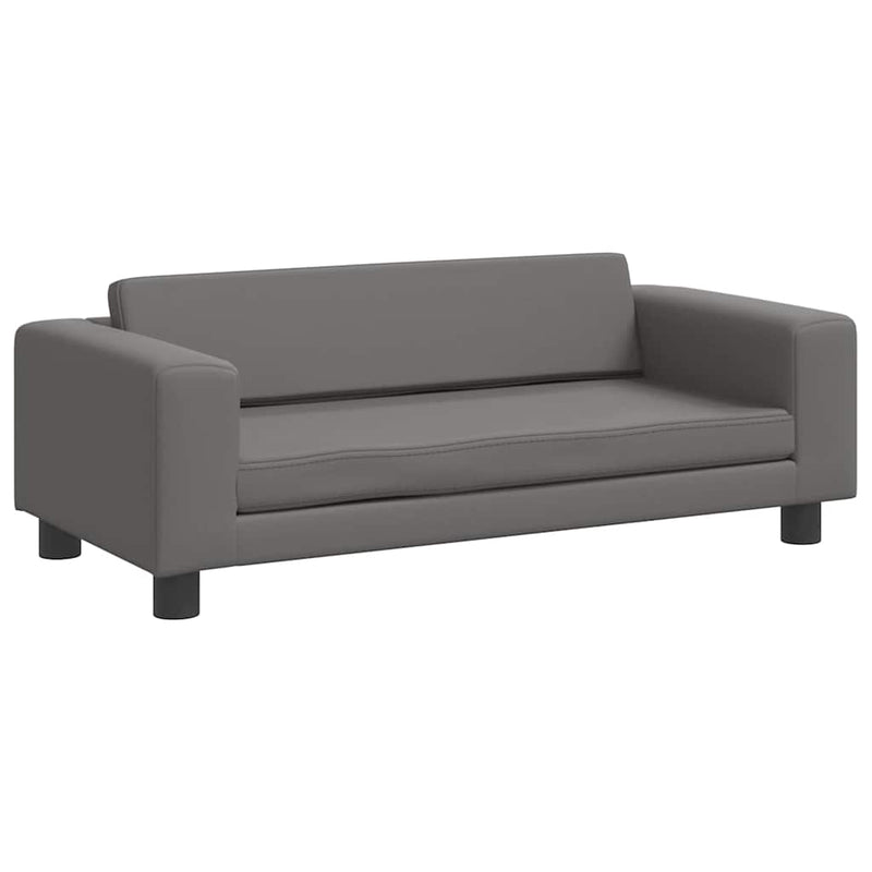 vidaXL szürke gyerek bársonykanapé lábzsámollyal 100x50x30 cm