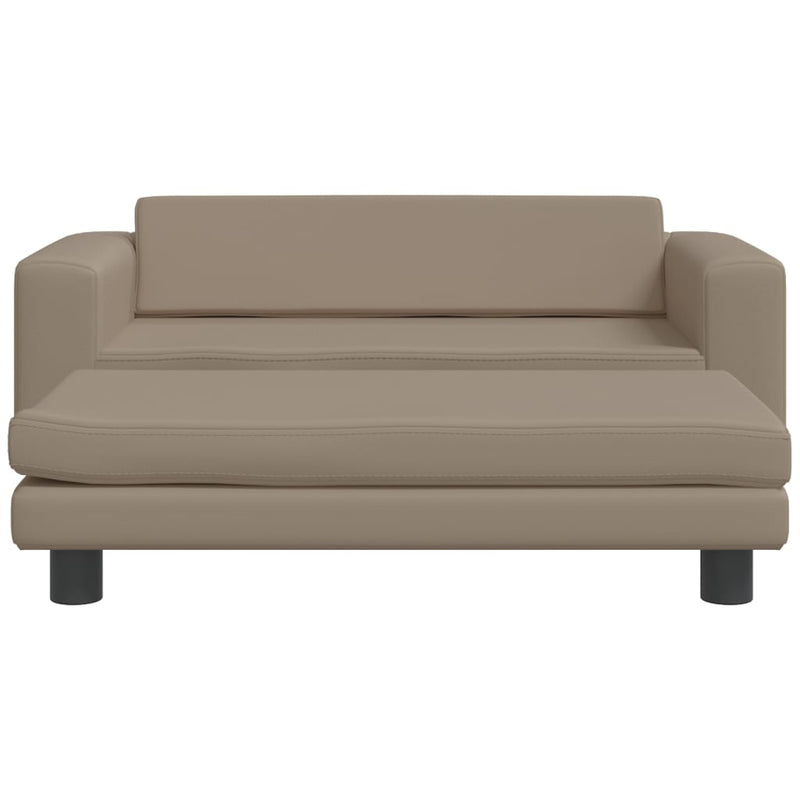 vidaXL kávészínű gyerek bársonykanapé lábzsámollyal 100x50x30 cm