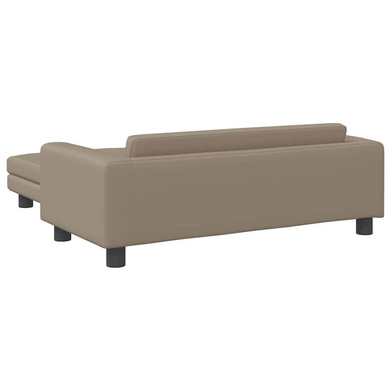 vidaXL kávészínű gyerek bársonykanapé lábzsámollyal 100x50x30 cm