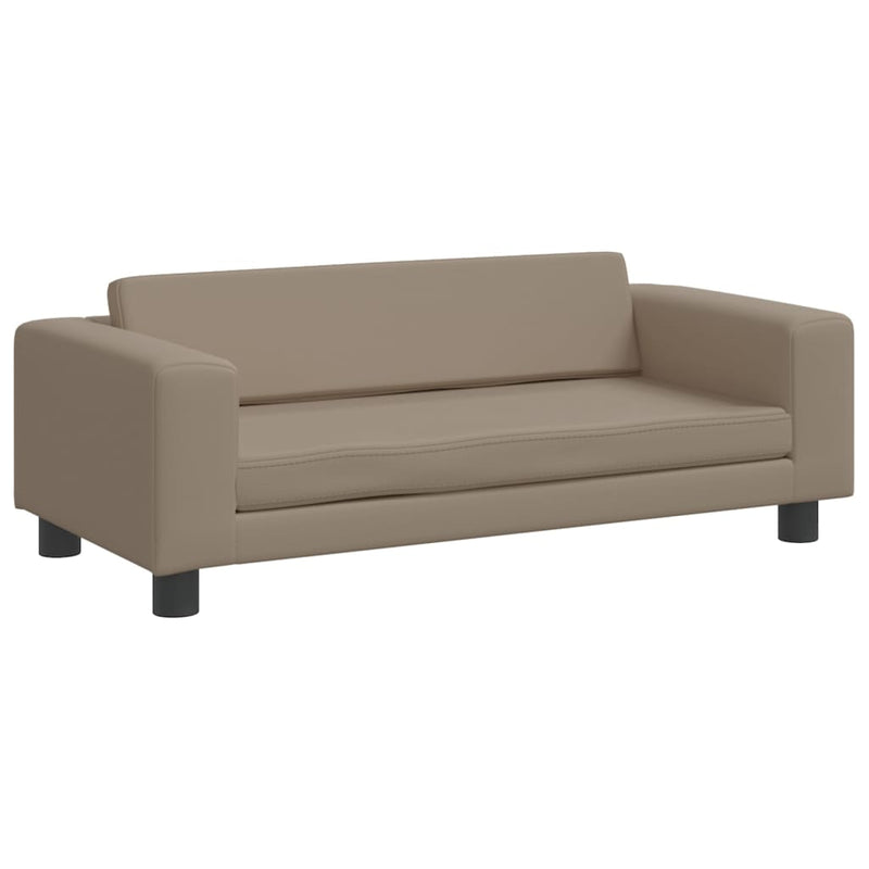 vidaXL kávészínű gyerek bársonykanapé lábzsámollyal 100x50x30 cm