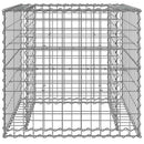 vidaXL ezüst horganyzott vas gabion kosár 70 x 70 x 65 cm