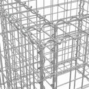 vidaXL ezüst horganyzott vas gabion kosár 70 x 70 x 65 cm