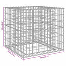 vidaXL ezüst horganyzott vas gabion kosár 70 x 70 x 65 cm