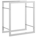 vidaXL rozsdamentes acél tűzifatároló 50 x 28 x 56 cm