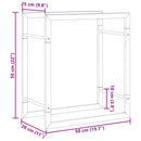 vidaXL rozsdamentes acél tűzifatároló 50 x 28 x 56 cm