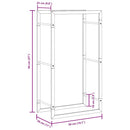 vidaXL rozsdamentes acél tűzifatároló 50x28x94 cm