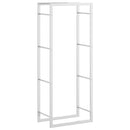 vidaXL rozsdamentes acél tűzifatároló 50x28x132 cm